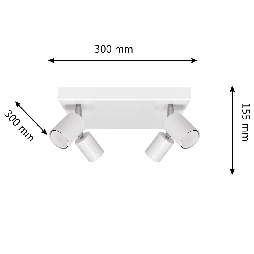 LED spot TUNE 4xGU10/4,8W/230V wit