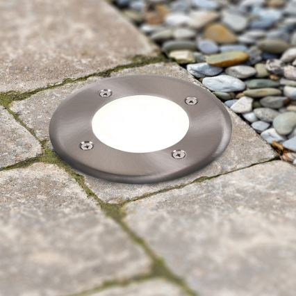 LED Spot voor oprit MIVO LED/3W/230V diameter 12 cm IP67 mat chroom