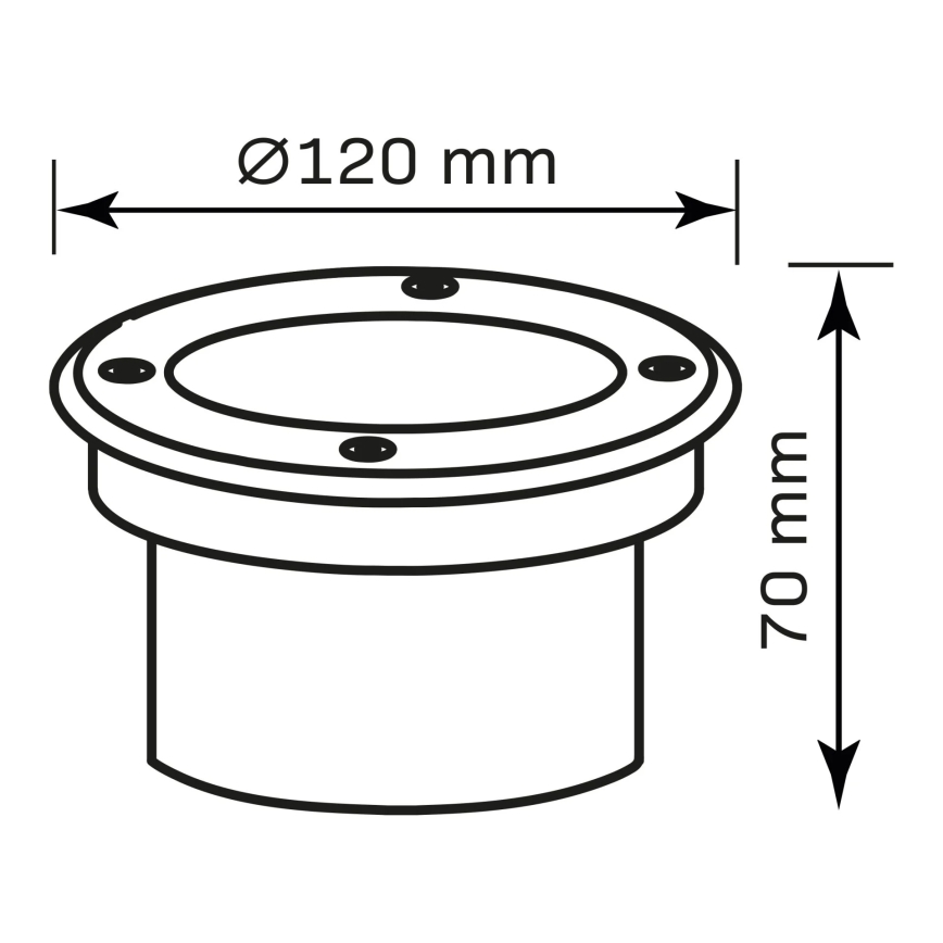 LED Spot voor oprit MIVO LED/3W/230V diameter 12 cm IP67 mat chroom