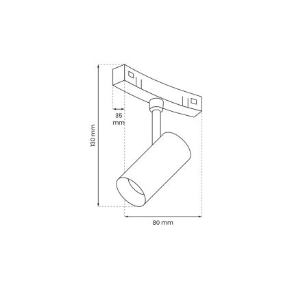 LED Spot voor railsysteem MAGNETIC TRACK LED/7W/48V 3000K zwart