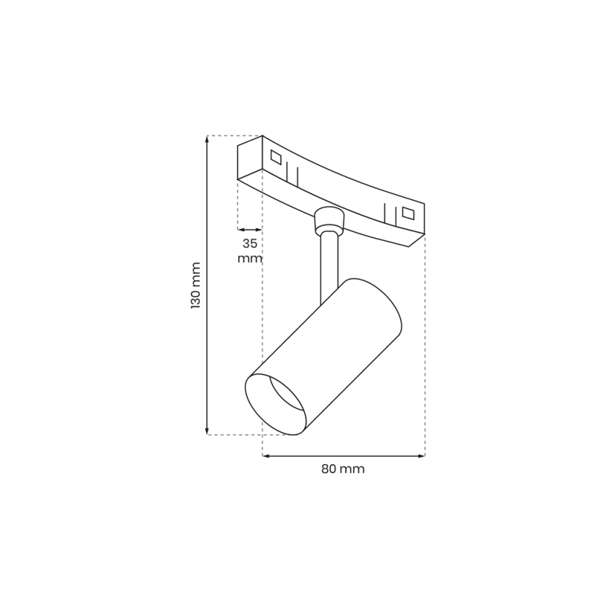 LED Spot voor railsysteem MAGNETIC TRACK LED/7W/48V 4000K zwart