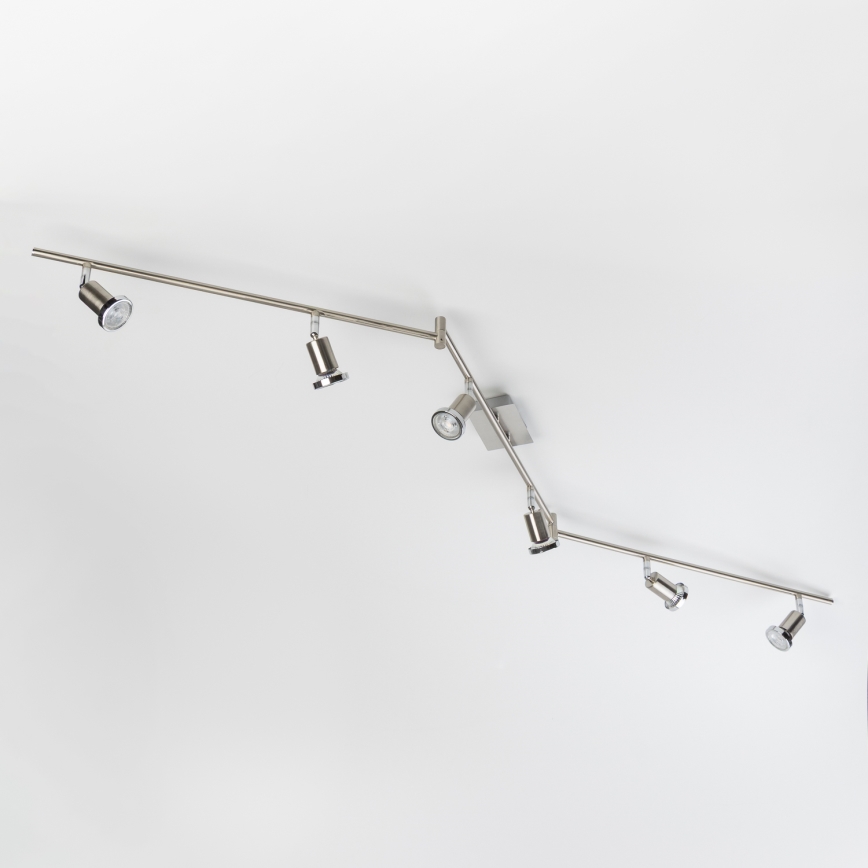 LED-spotarmatuur 6x GU10/5W/230V mat chroom