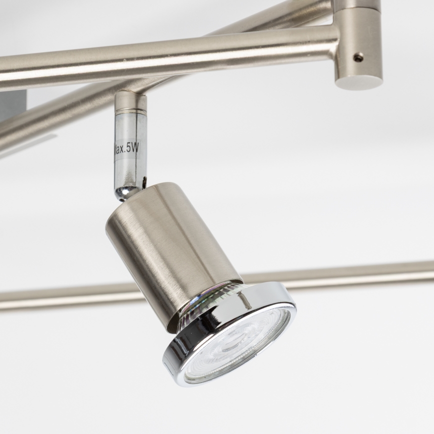 LED-spotarmatuur 6x GU10/5W/230V mat chroom