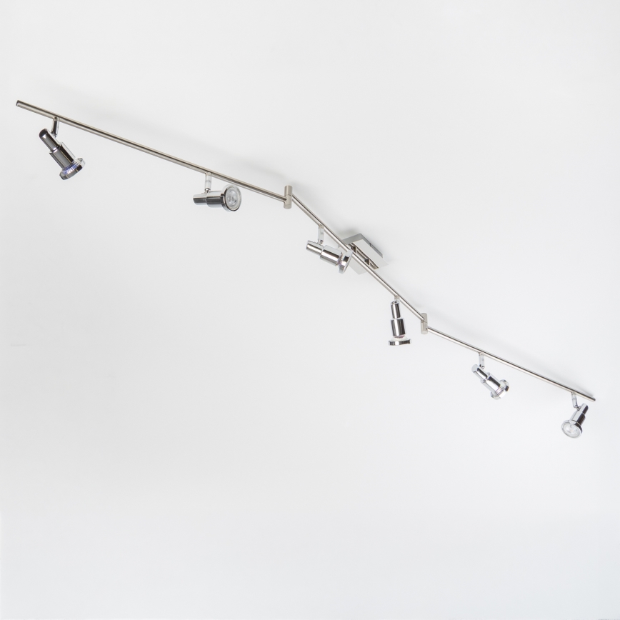 LED-spotarmatuur 6xGU10/5W/230V glanzend chroom
