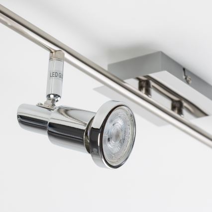 LED-spotarmatuur 6xGU10/5W/230V glanzend chroom