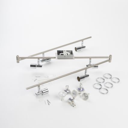 LED-spotarmatuur 6xGU10/5W/230V glanzend chroom