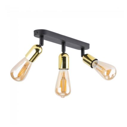 LED spotarmatuur TOP 3xE27/15W/230V zwart/goud