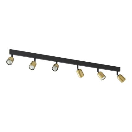 LED-spotarmatuur TOP 6xGU10/10W/230V goud/zwart