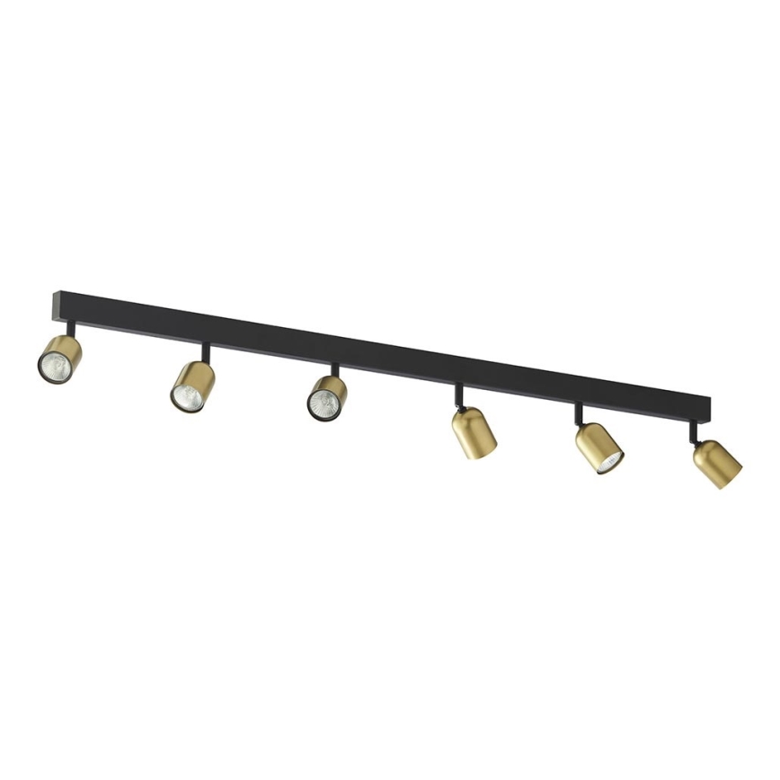 LED-spotarmatuur TOP 6xGU10/10W/230V goud/zwart