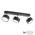 LED-spotlamp CLARK 3xGX53/10W/230V zwart