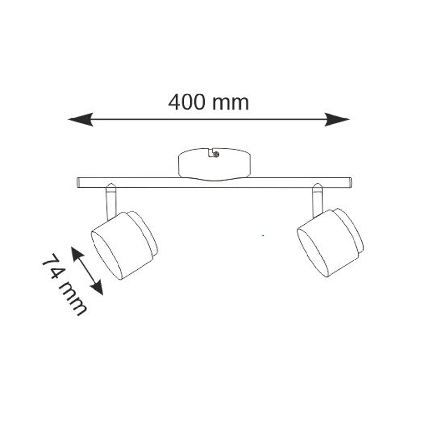 LED Spotlamp KUBIK 2xLED/4,2W/230V zwart