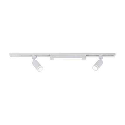 LED-spot in railsysteem TRACER 2xGU10/10W/230V + LED/20W 1 m wit