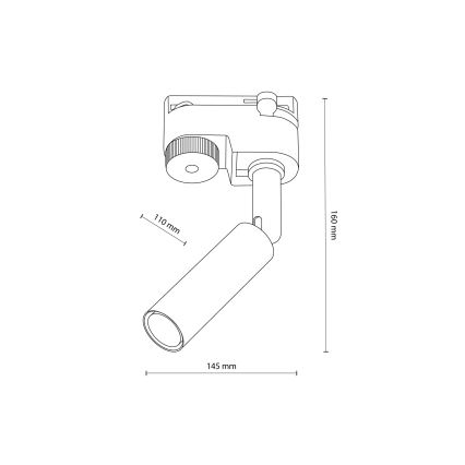 LED spot voor 1-fase railsysteem LAGOS 1xG9/3W/230V goud/zwart
