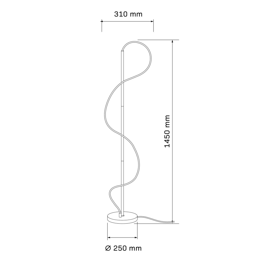 LED staande lamp EMMA LED/24W/230V goudkleurig