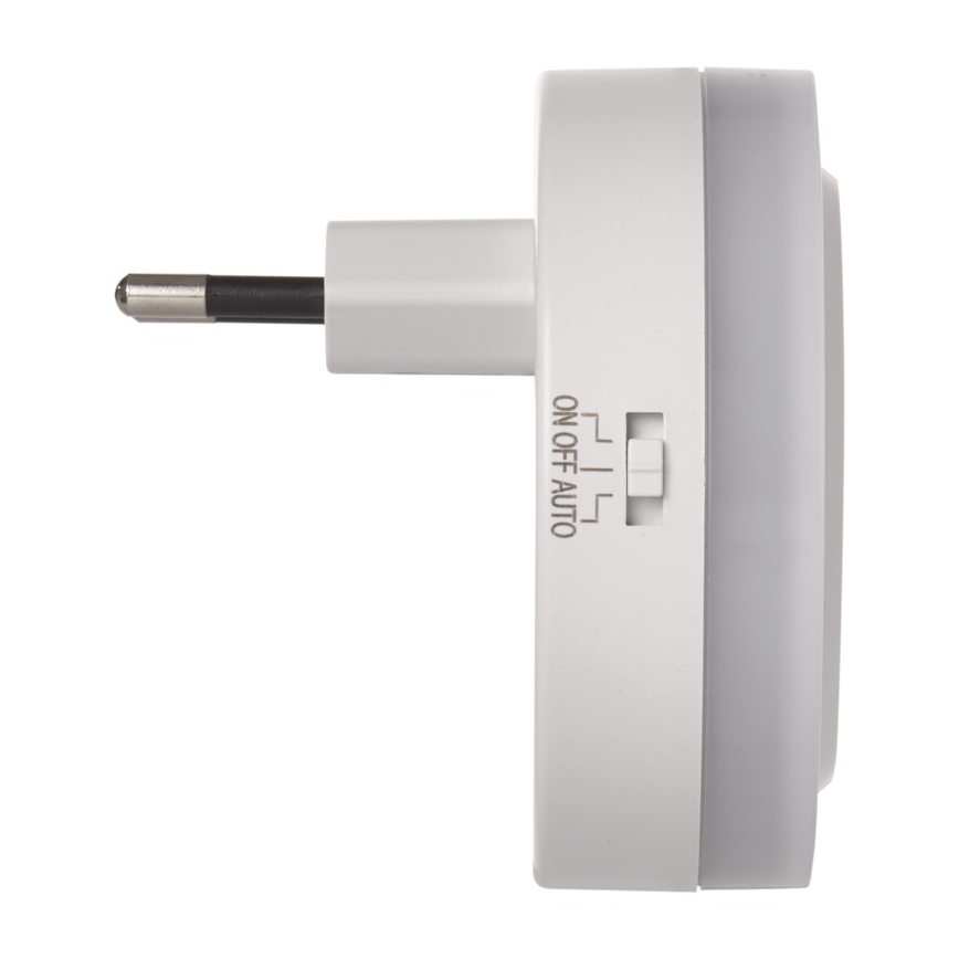 LED Stekkerlamp met fotosensor+2xUSB 3xLED/0,3W/230V