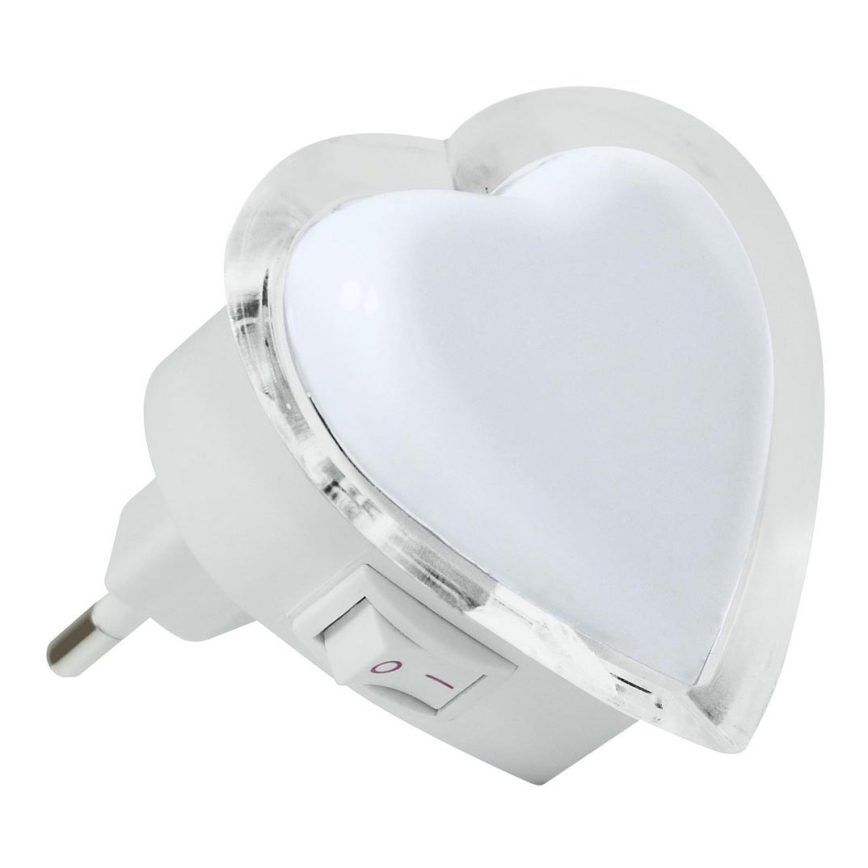 LED Stekkernachtlamp 0,4W/230V wit hart