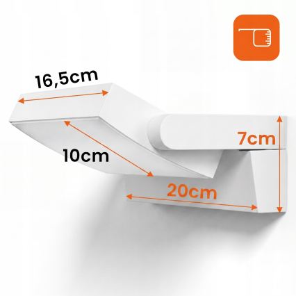 LED dimbare buitenwandlamp LED/12/18/24W/230V 3000/4000/6500K IP54 wit