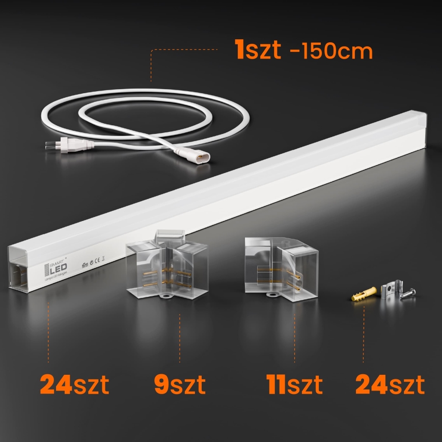 Dimbare LED-plafondlamp HEXAGON LED/192W/85-265V 5000K 160x221 cm CRI 90 IP54 wit
