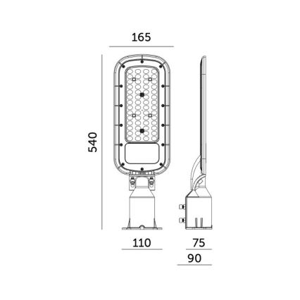 LED-straatlamp BRELUXO LED/150W/230V 4000K IP65