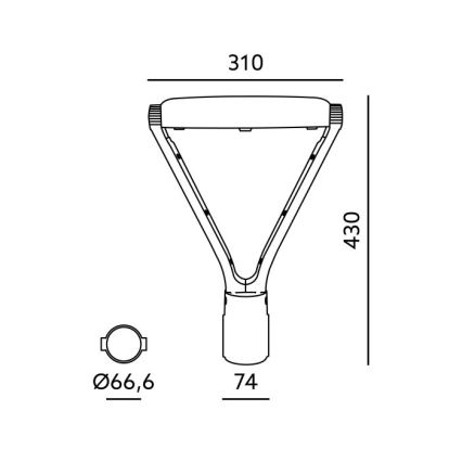 LED-straatlamp NEXPARK LED/30/40/60W/230V 3000/4000/6500K IP66