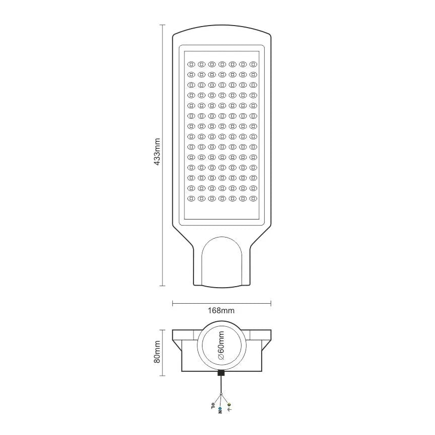 LED Straatlantaarn LED/100W/170-400V IP65