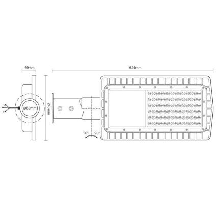 LED Straatlantaarn LED/100W/230V 5000K IP65