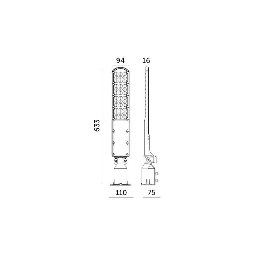 LED Straatlantaarn met schemersensor CYOTO LED/100W/230V IP65 4000K