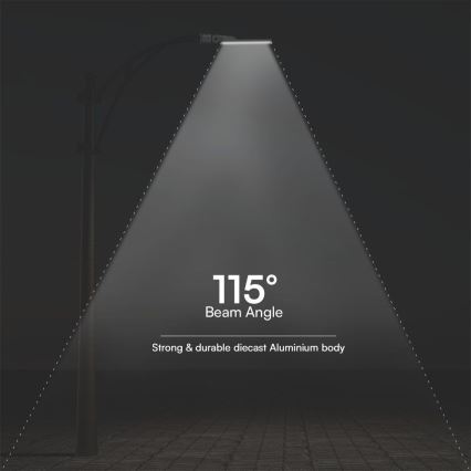 LED Straatlantaarn met schemersensor ​ SAMSUNG CHIP LED/100W/230V 4000K IP65 grijs