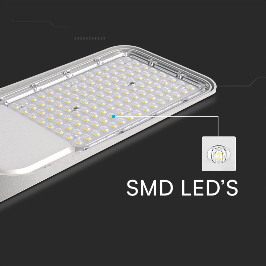 LED Straatlantaarn met schemersensor ​ SAMSUNG CHIP LED/100W/230V 4000K IP65 grijs