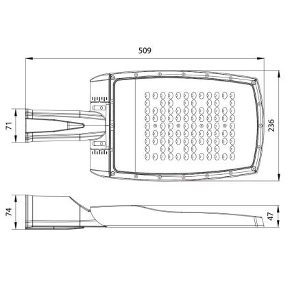 LED Straatlantaarn NOVUM PLUS LED/100W/230V IP65