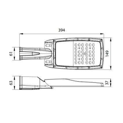 LED Straatlantaarn NOVUM PLUS LED/50W/230V IP65