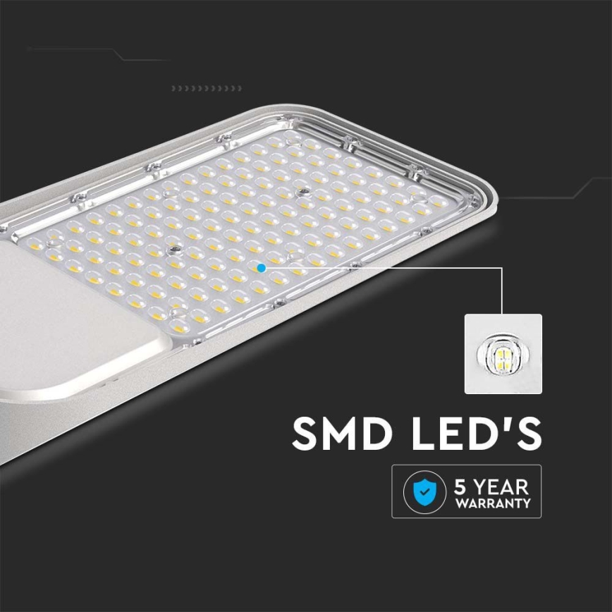 LED Straatlantaarn SAMSUNG CHIP LED/30W/230V 6500K IP65 grijs