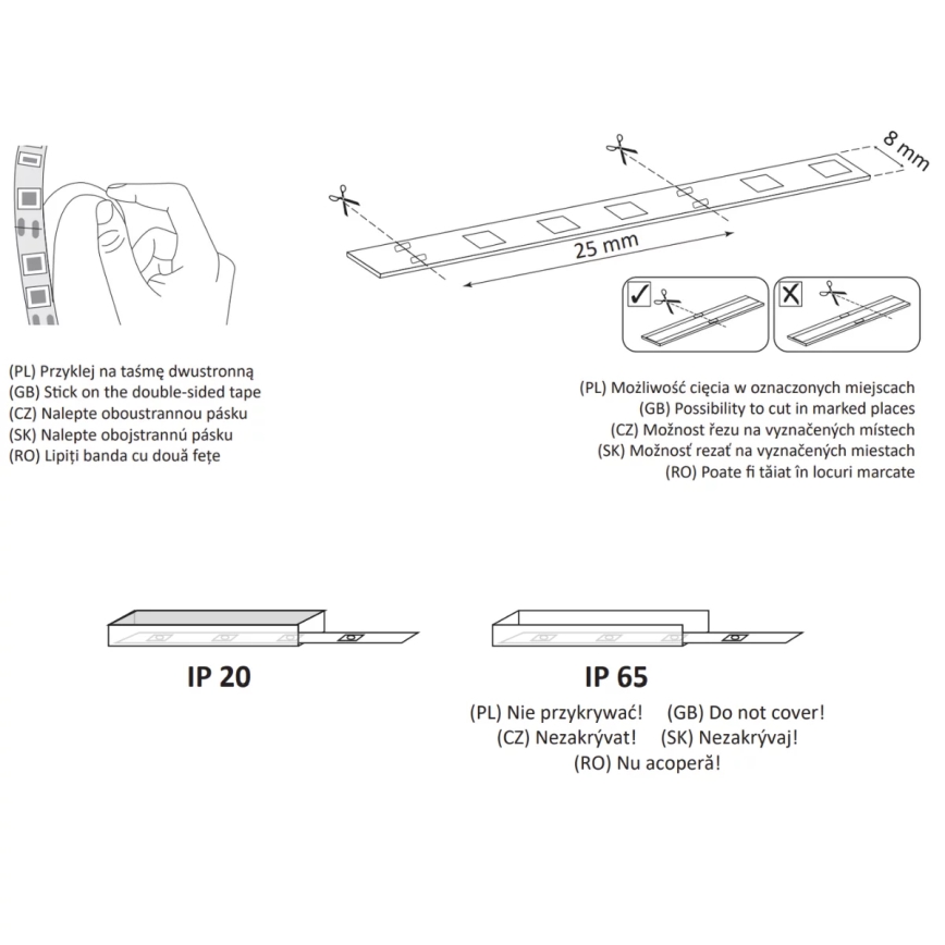 LED-strip 5m LED/36W/12V 4000K