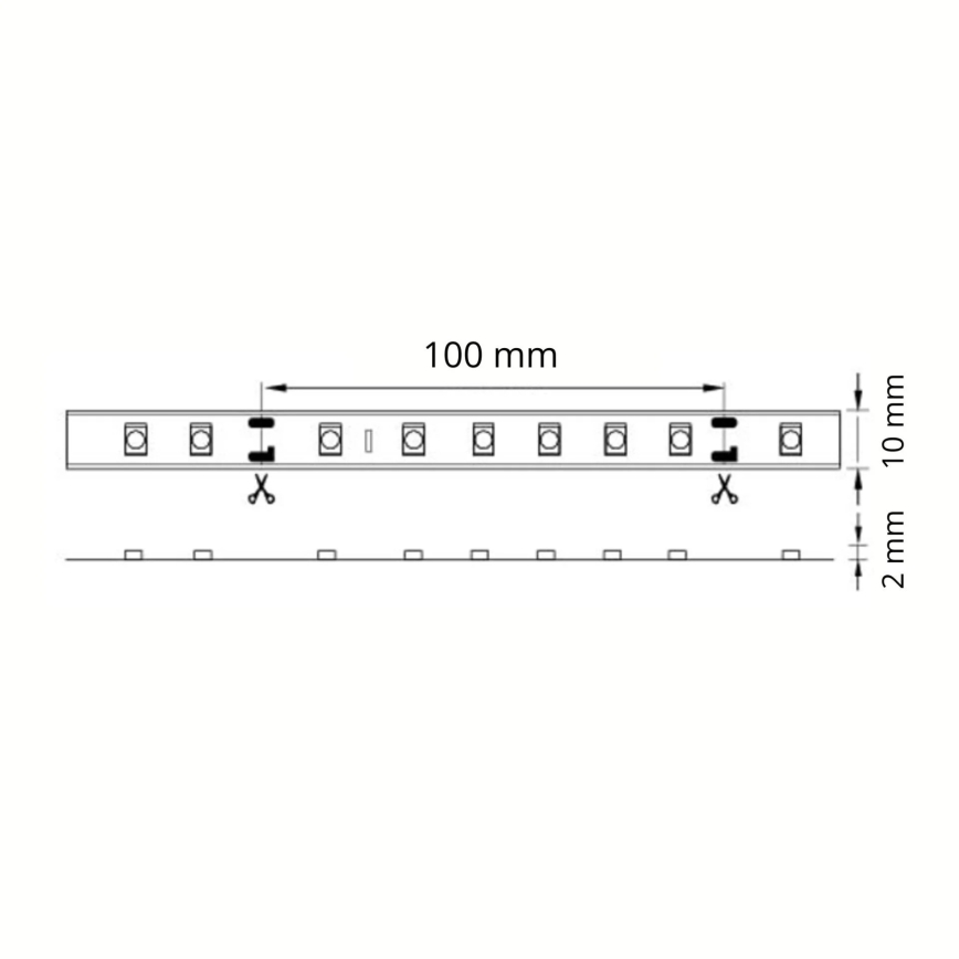 LED Strip badkamer 5m 28W/12V IP65 3000K