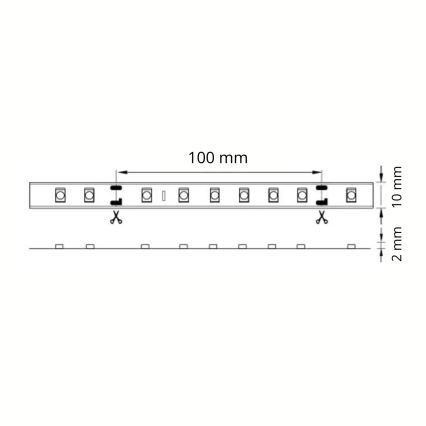LED Strip badkamer 5m 28W/12V IP65 6500K