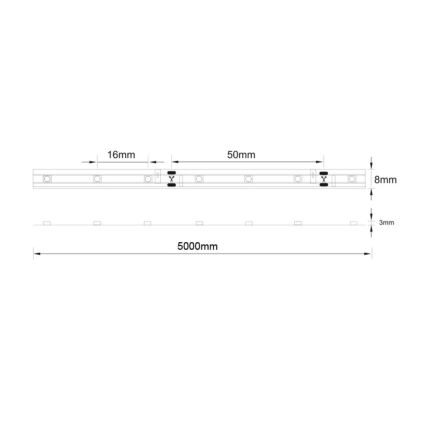 LED Strip badkamer 5m 8,5W/12V IP44 3000K