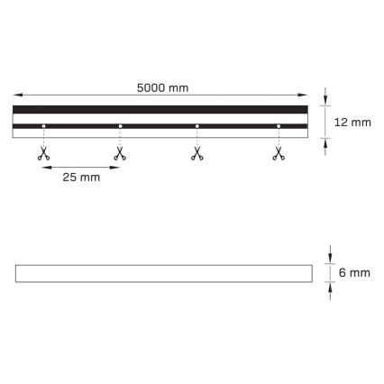 LED Strip NEON 5 m LED/27W/12V IP65 blauw