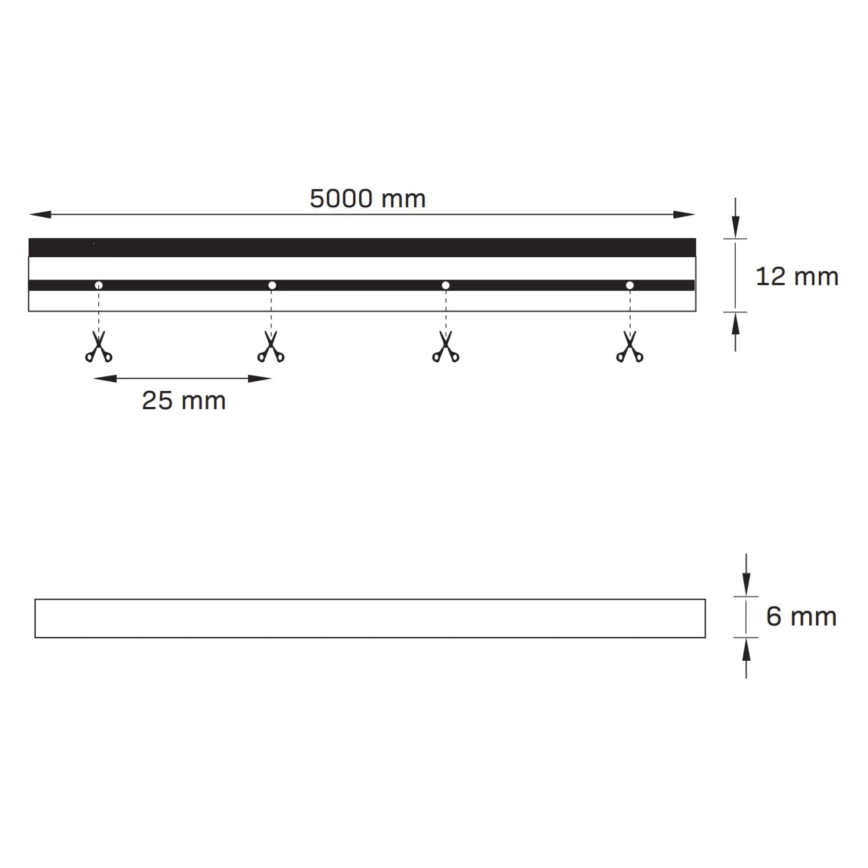 LED Strip NEON 5 m LED/27W/12V IP65 blauw