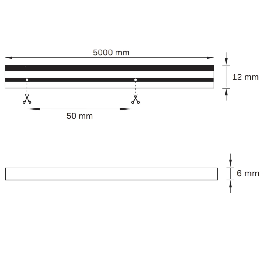 LED Strip NEON 5m LED/40W/24V oranje IP65