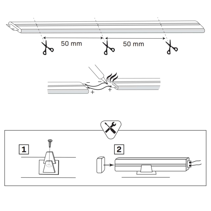 LED Strip NEON 5m LED/40W/24V oranje IP65