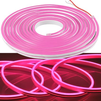 LED Strip NEON 5m LED/40W/24V roze IP65