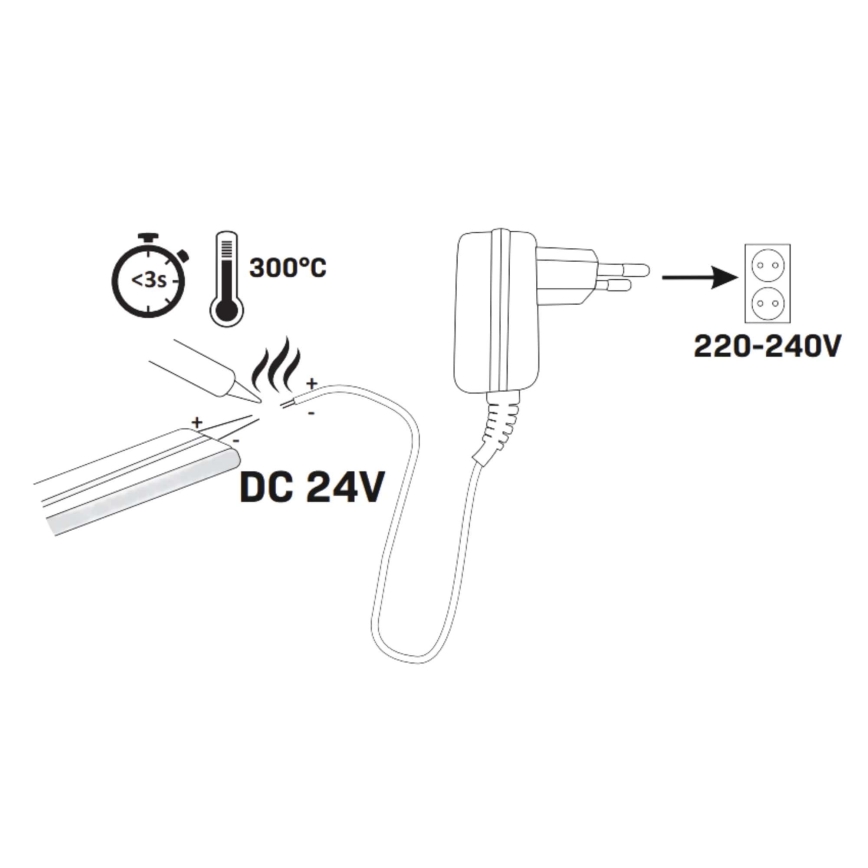 LED Strip NEON 5m LED/40W/24V roze IP65