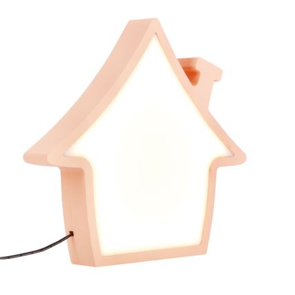 LED Tafel lamp voor kinderen HOUSE LED/10W/230V roze