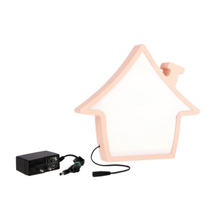 LED Tafel lamp voor kinderen HOUSE LED/10W/230V roze