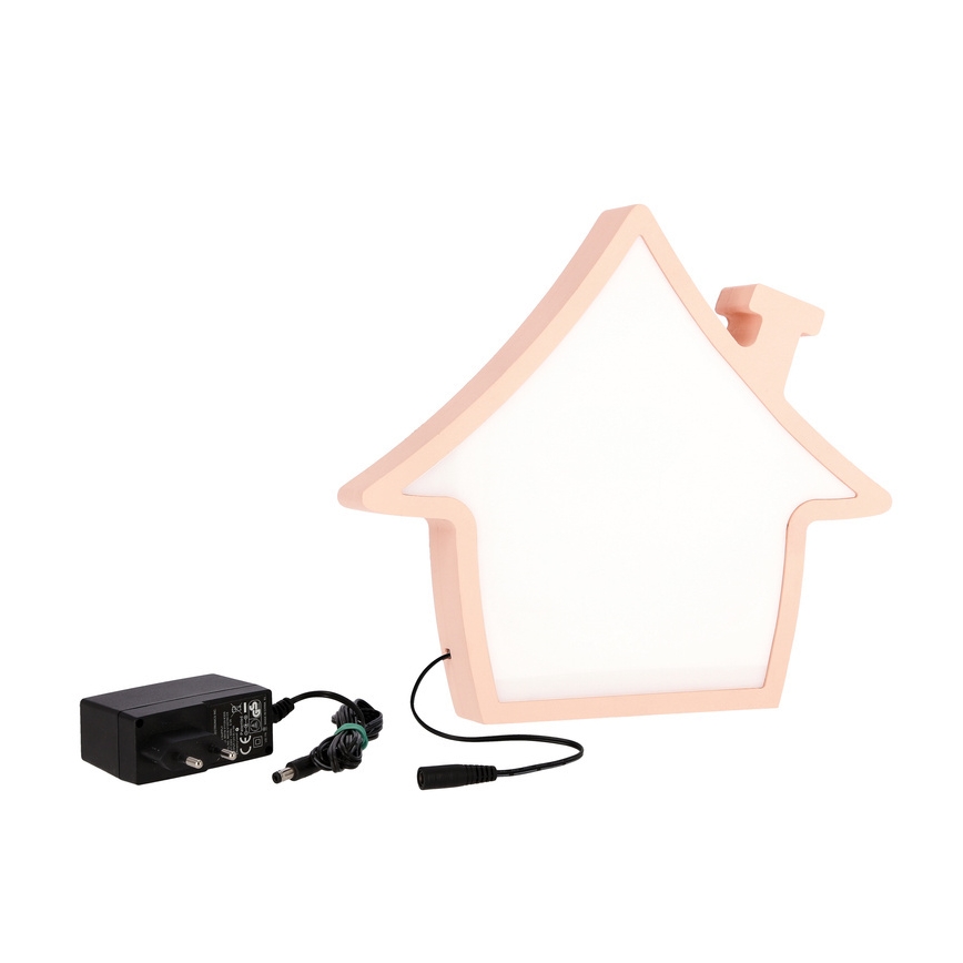 LED Tafel lamp voor kinderen HOUSE LED/10W/230V roze