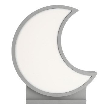 LED Tafel lamp voor kinderen MOON LED/12W/230V grijs