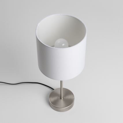 LED tafellamp 1xE14/5W/230V wit/mat chroom