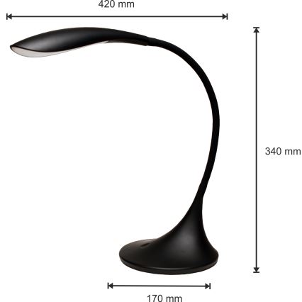 LED Tafellamp dimbaar VELA LED/6,5W/230V zwart