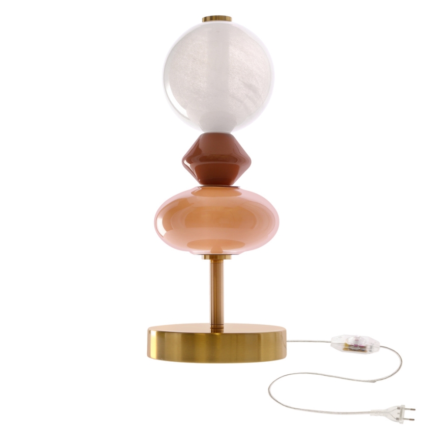 LED tafellamp FLORES LED/10W/230V goud/oranje/bruin