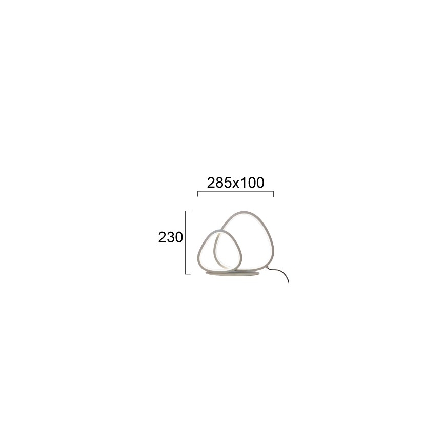 LED tafellamp HELIX LED/15W/230V zilver
